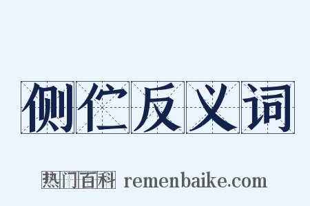 侧伫反义词是什么意思的图片